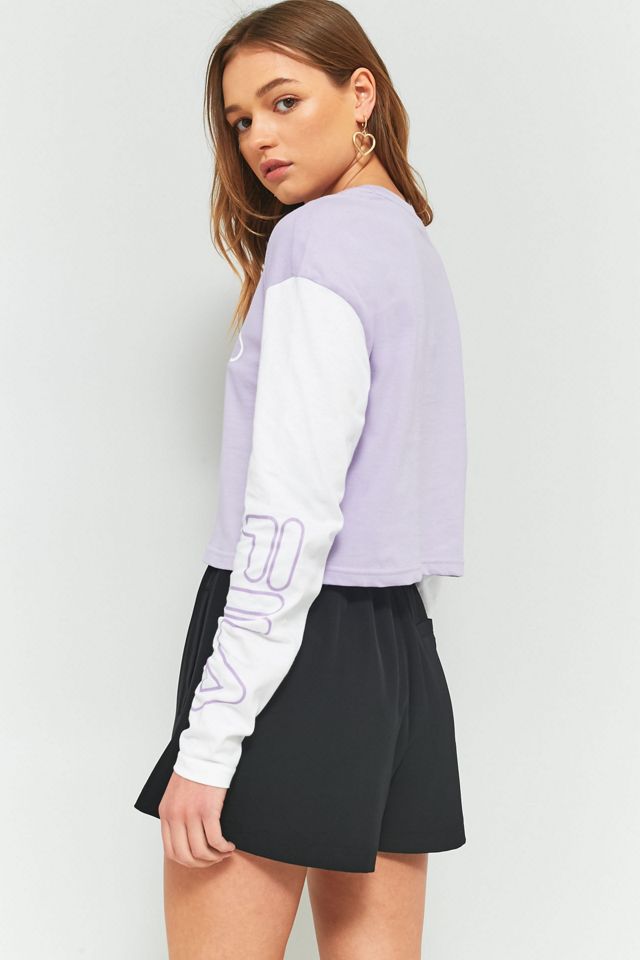 FILA Festival Purple Long Sleeve Crop Top #3