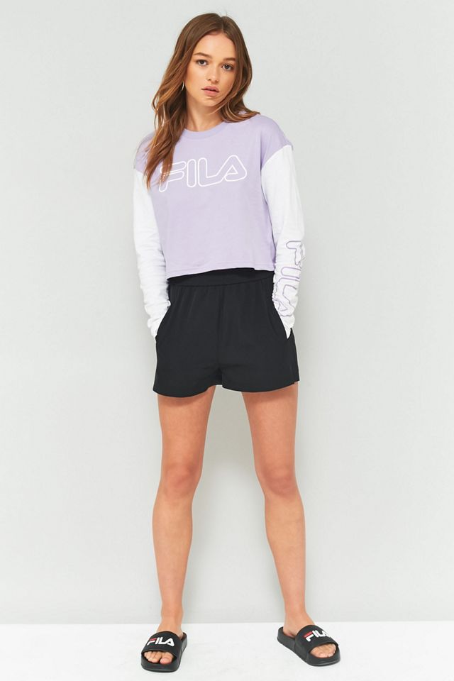 FILA Festival Purple Long Sleeve Crop Top #4