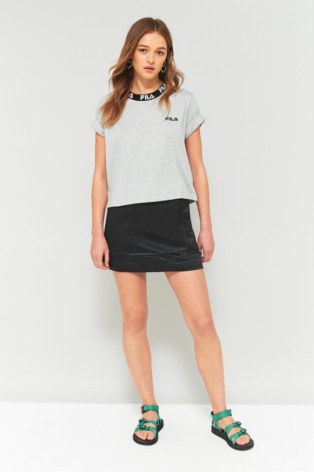 FILA Festival T-Shirt Cropped Grigia e Nera #1