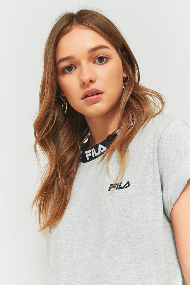FILA Festival T-Shirt Cropped Grigia e Nera #2