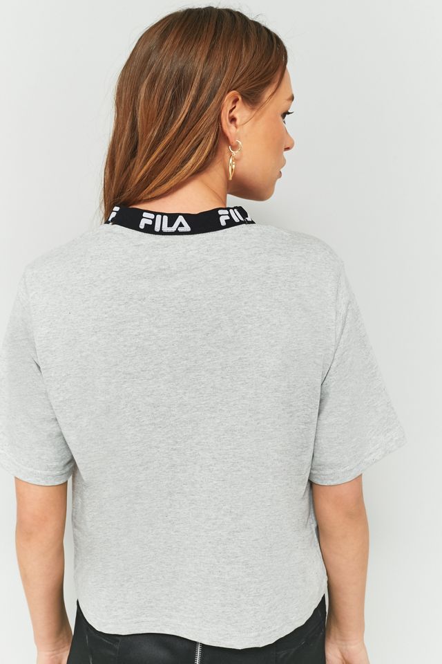 FILA Festival T-Shirt Cropped Grigia e Nera #3