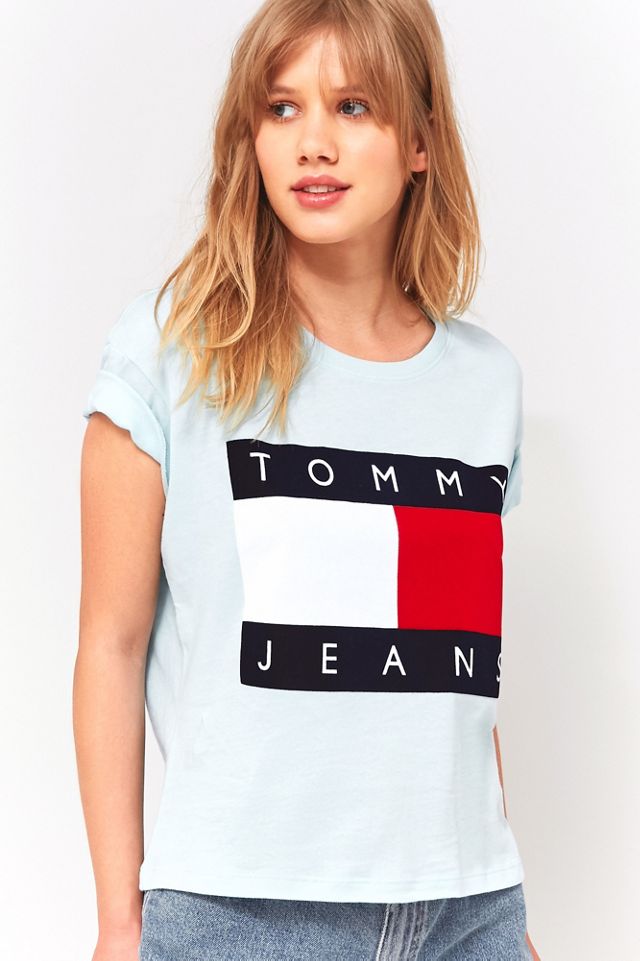 Tommy Jeans '90s Baby Blue Logo T-Shirt #5