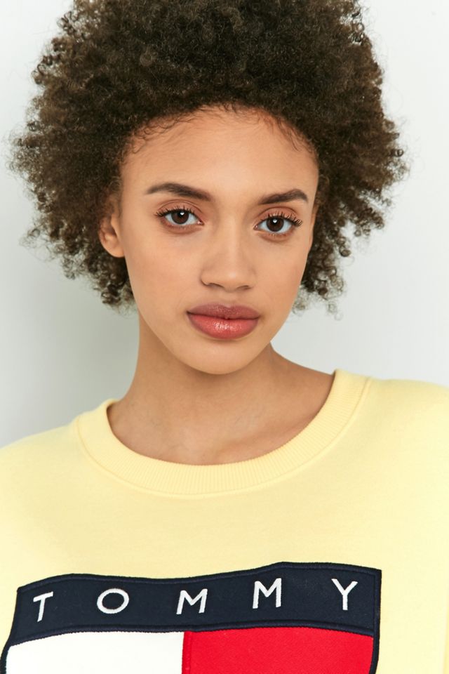 Tommy Jeans - Sweatshirt jaune à logo années 90 #5