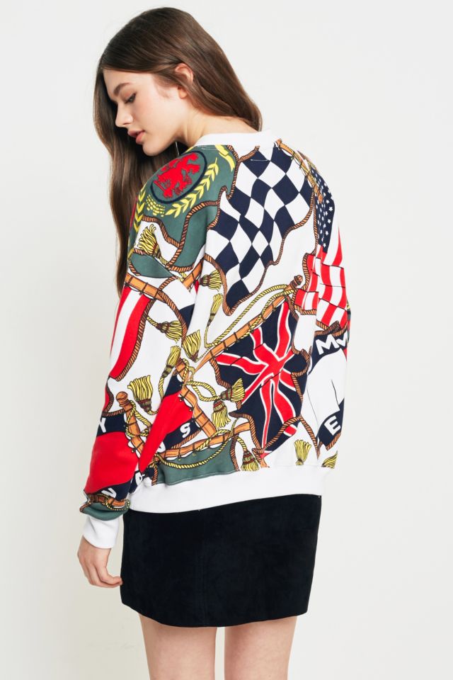 Capsule collection shop flag print sweatshirt