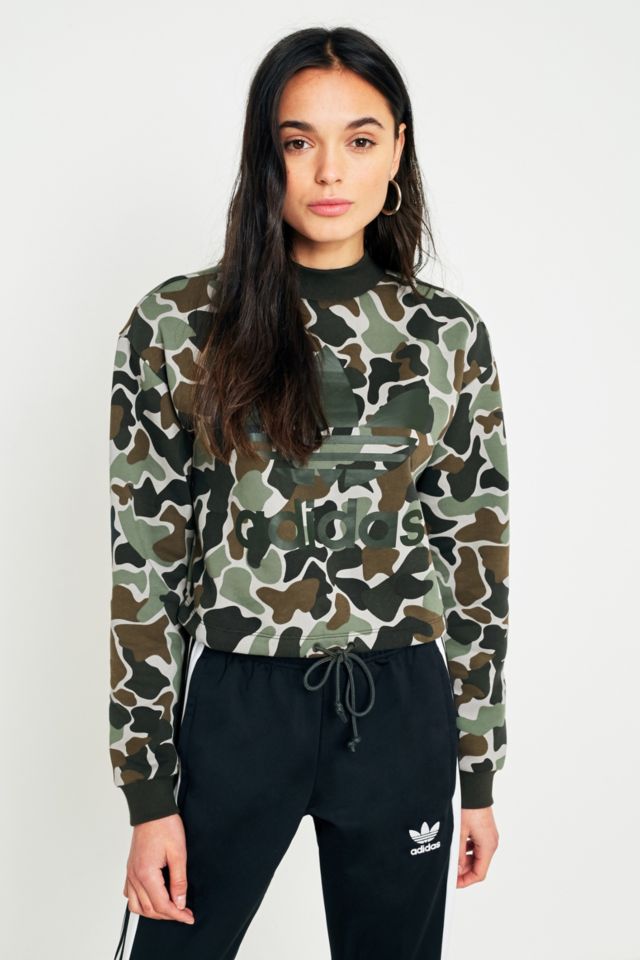 Camo print trefoil sweatshirt by adidas originals online