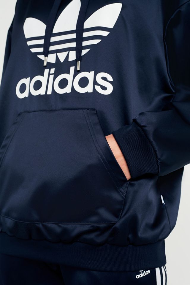 adidas Originals Europa Navy Satin Trefoil Hoodie #2