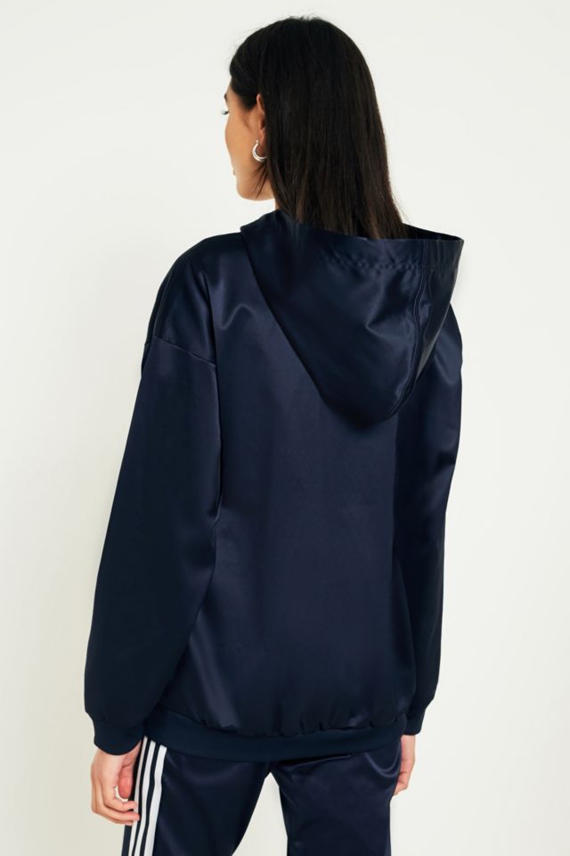 adidas Originals Europa Navy Satin Trefoil Hoodie #3
