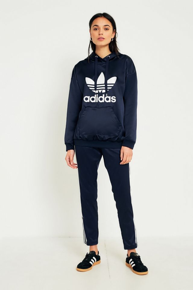 adidas Originals Europa Navy Satin Trefoil Hoodie #5