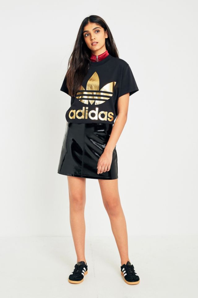 adidas Originals Big Metallic Trefoil Black T Shirt