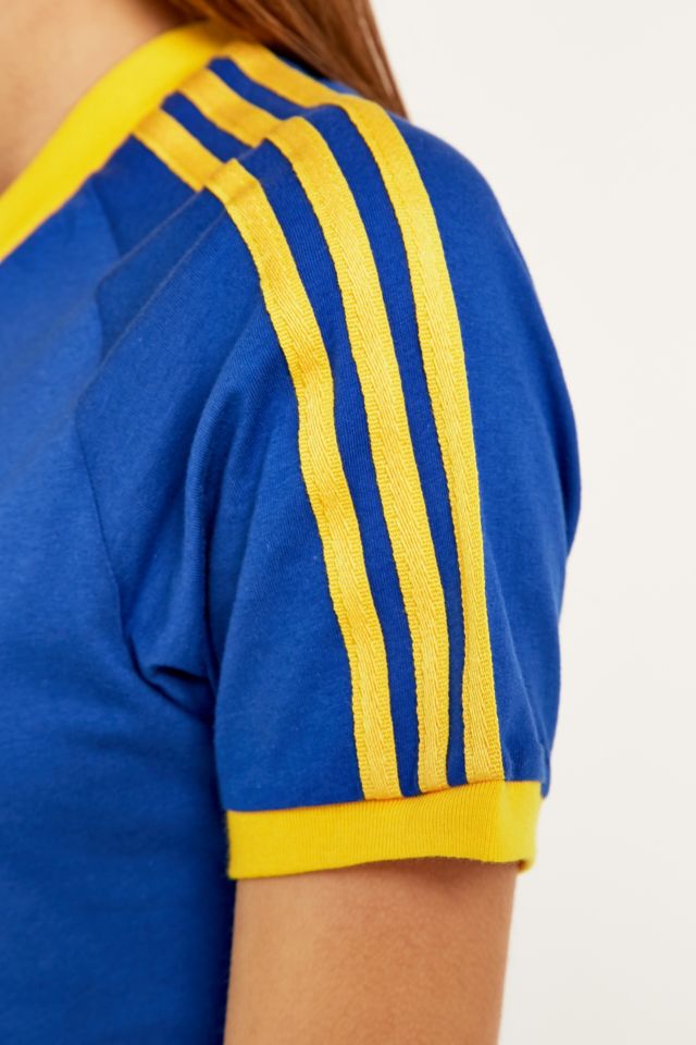 Blue and yellow adidas t shirt sales