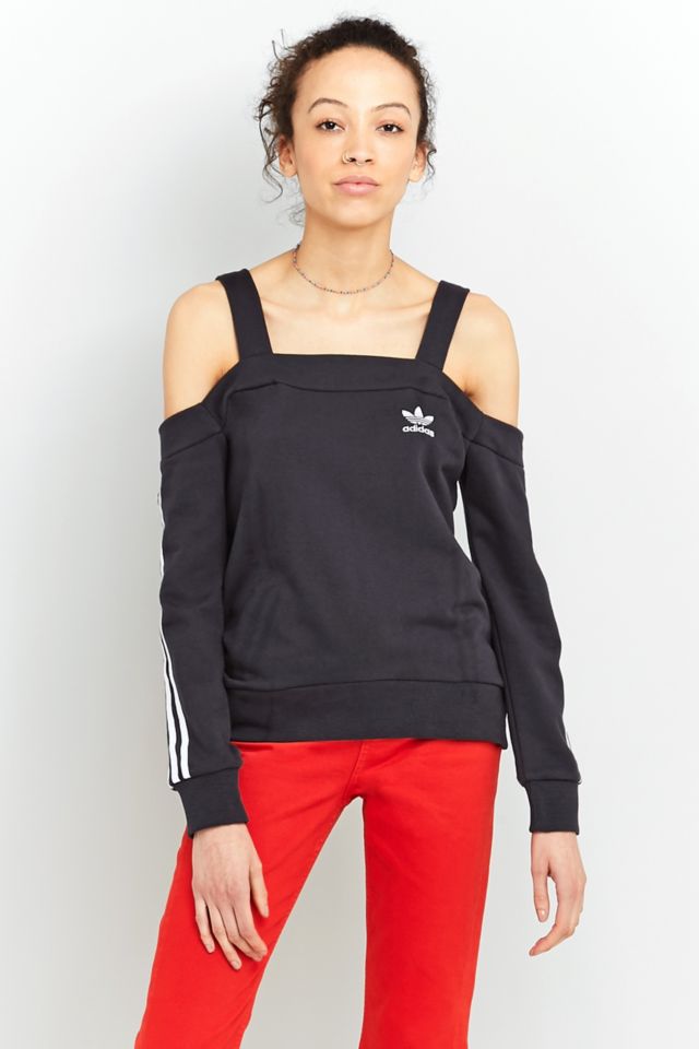 Adidas off clearance the shoulder sweatshirt