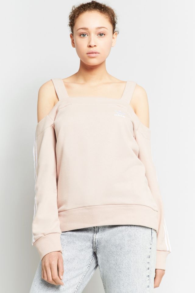 adidas Originals Pink Cold Shoulder Sweatshirt