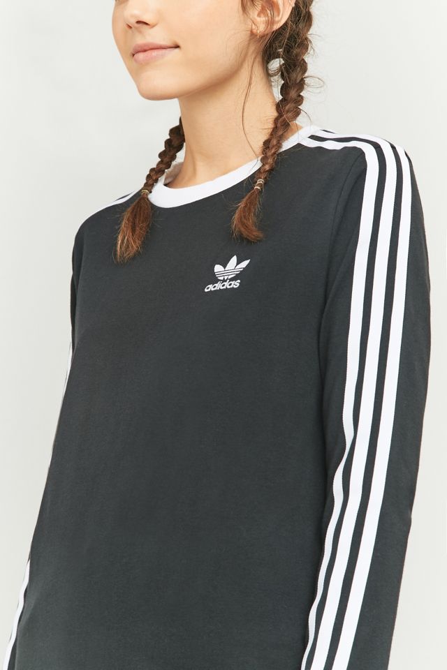 adidas Originals 3-Stripes Long Sleeve Black T-shirt #2
