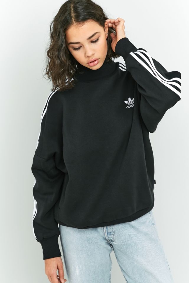 adidas Originals Sweat col roul 3 bandes noir