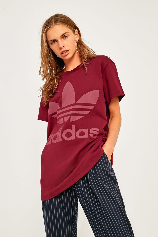 Adidas Bordeaux Shirt Dames Adidas Shirt Dames Bordeaux Rood Sale