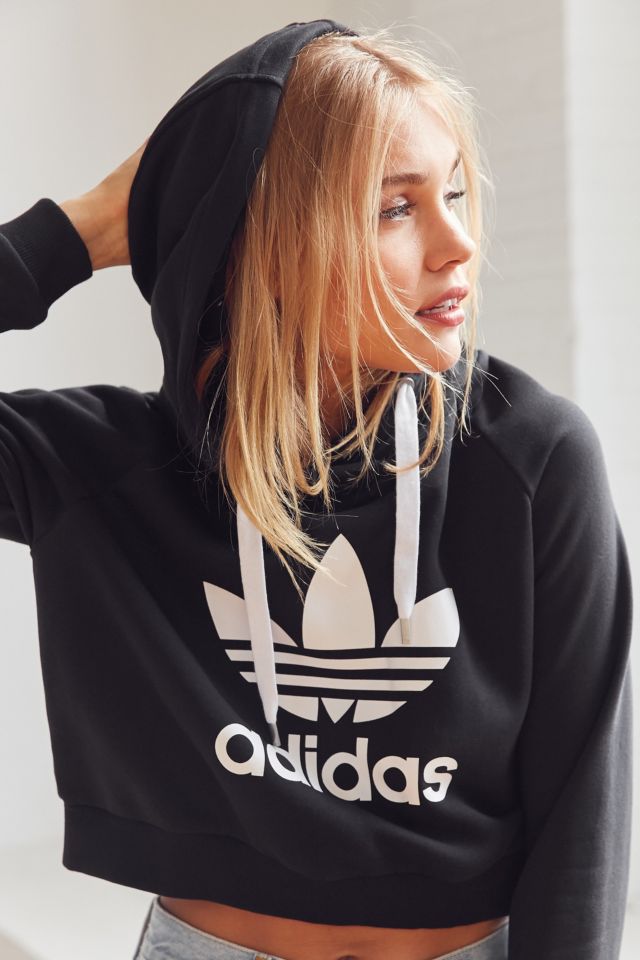 adidas Originals Trefoil Cropped Hoodie Sweatshirt