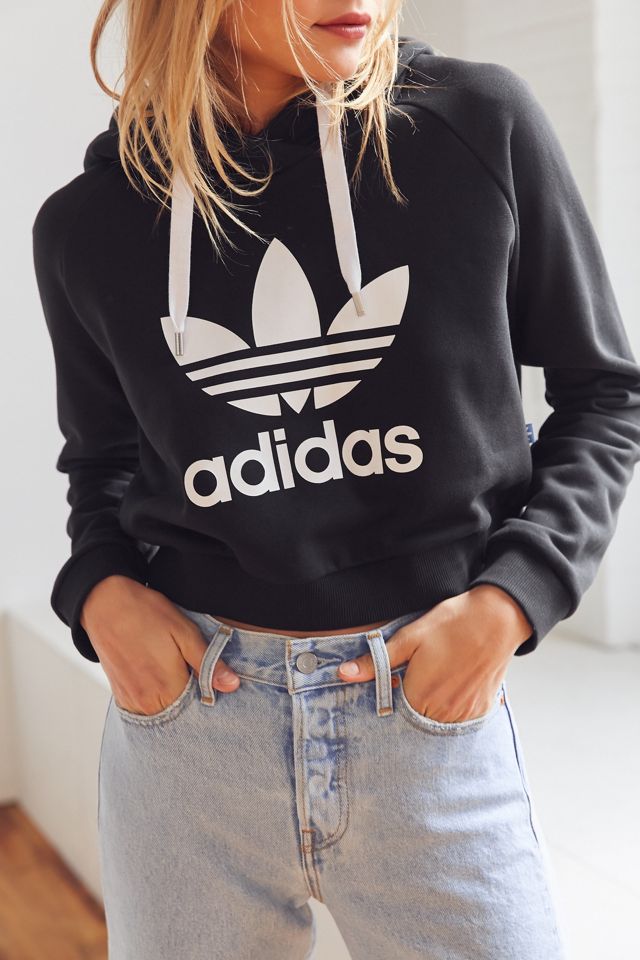 adidas Originals Trefoil Cropped Hoodie Sweatshirt #2