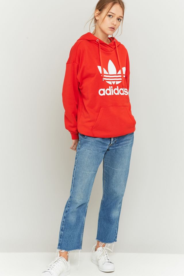 adidas Originals - Sweat à capuche rouge motif trèfle #3