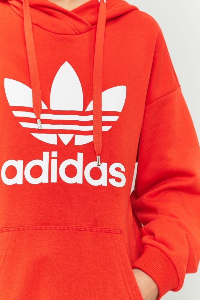 adidas Originals - Sweat à capuche rouge motif trèfle #4