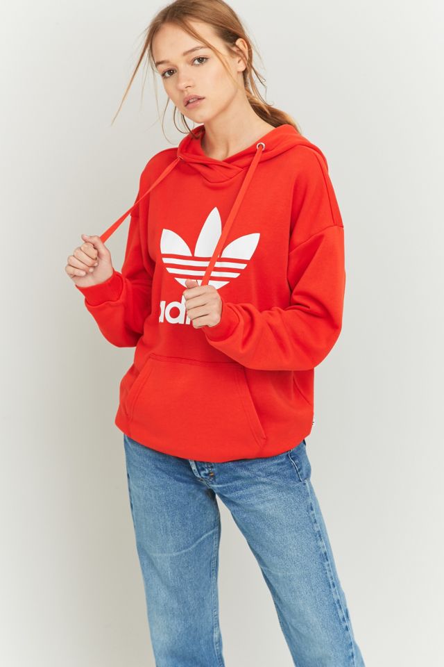 adidas Originals - Sweat à capuche rouge motif trèfle #5