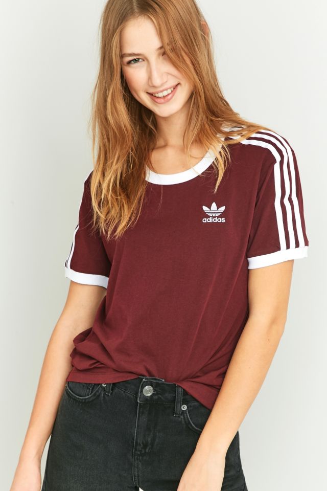 Adidas originals best sale maroon t shirt