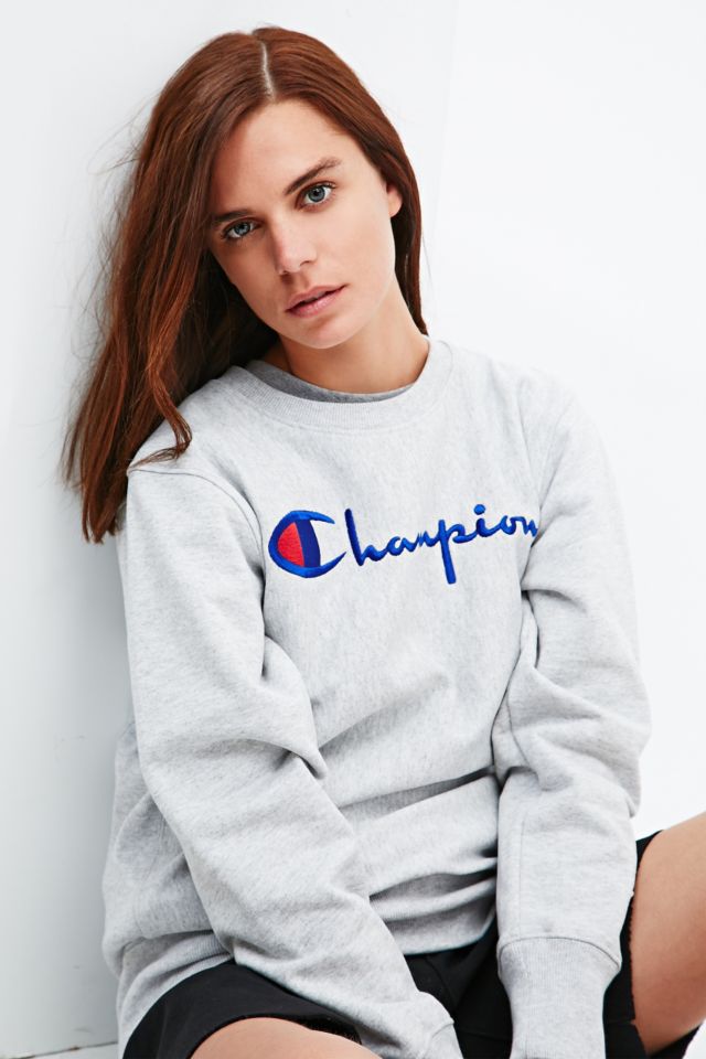 Champion repeat clearance logo crew sweatshirt