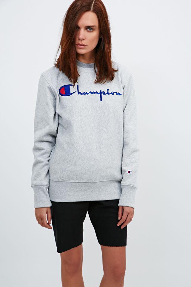 Felpa Champion Logo in Grigio #1
