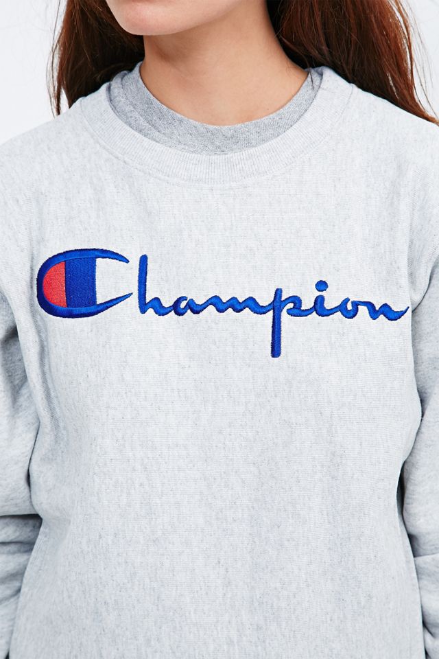 Felpa Champion Logo in Grigio #2