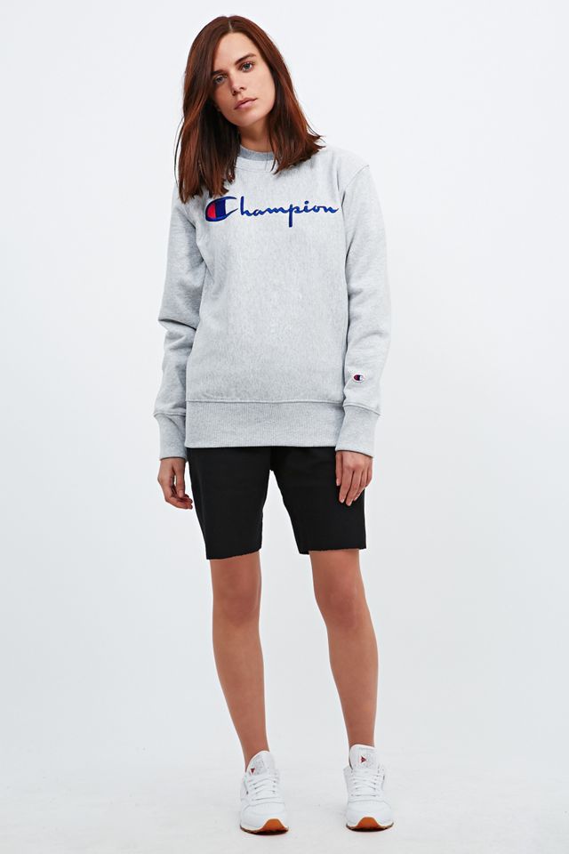 Felpa Champion Logo in Grigio #4