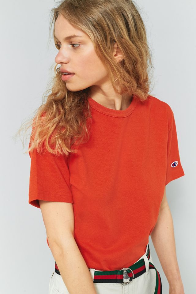 Champion - T-shirt orange avec logo sur les manches #2