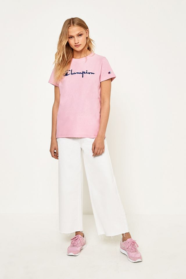 Champion Pink Script Logo T-Shirt #2