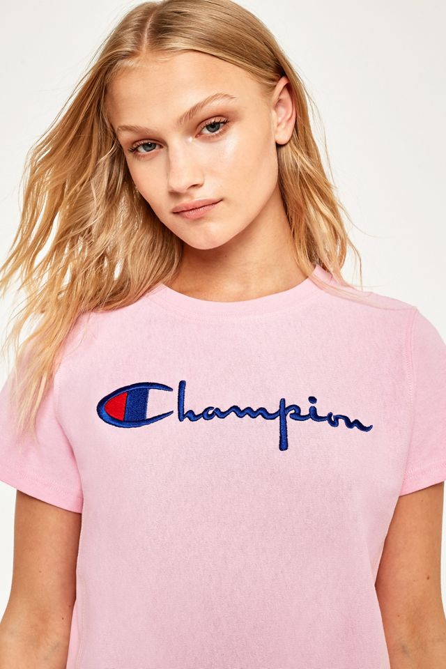 Champion Pink Script Logo T-Shirt #3