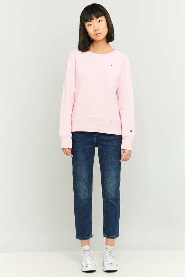 Champion Pequeño Logo Sudadera Rosa #1