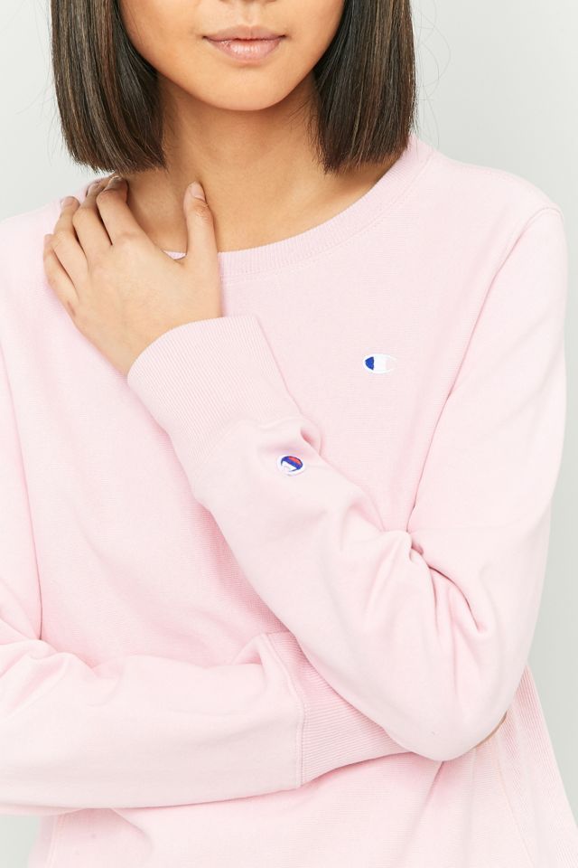 Champion Pequeño Logo Sudadera Rosa #2