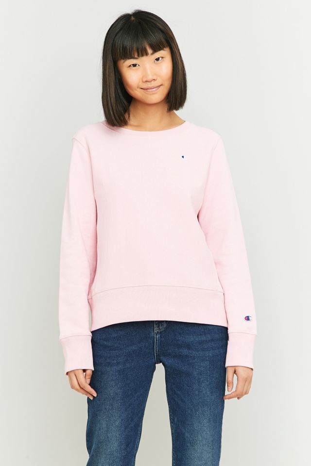 Champion Pequeño Logo Sudadera Rosa #4