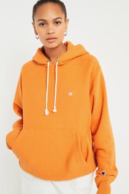 Orange champion hoodie sale