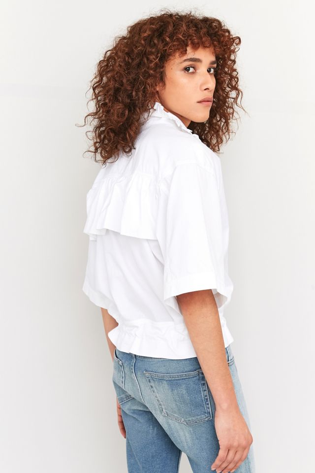 Rodebjer Fawcett Frill Collar White Jacket #1