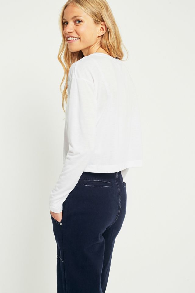 Nike Essential White Swoosh Long Sleeve T-Shirt #4