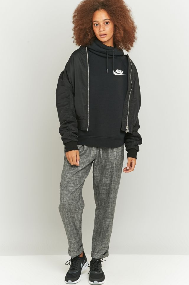 Nike Rally Imbuto Collo Felpa con cappuccio nera #5