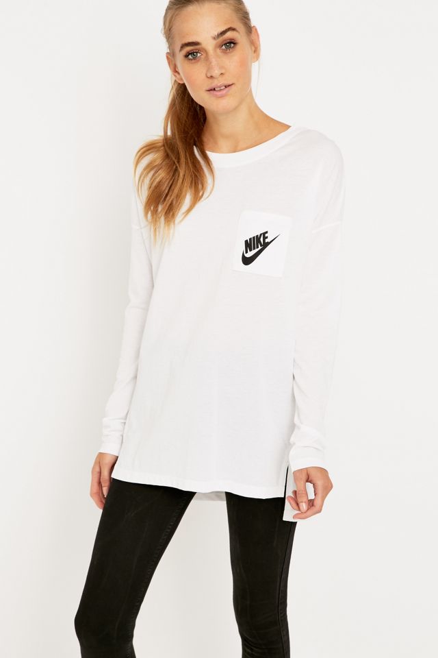 Nike Signal Long Sleeve White T-shirt #5
