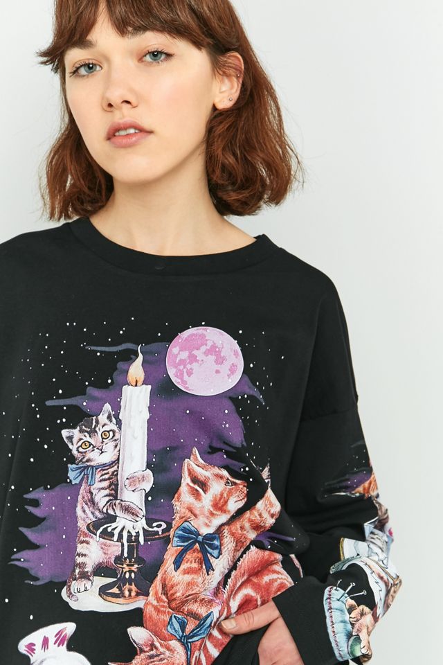 MM6 - T-shirt à manches longues à imprimé chat #2