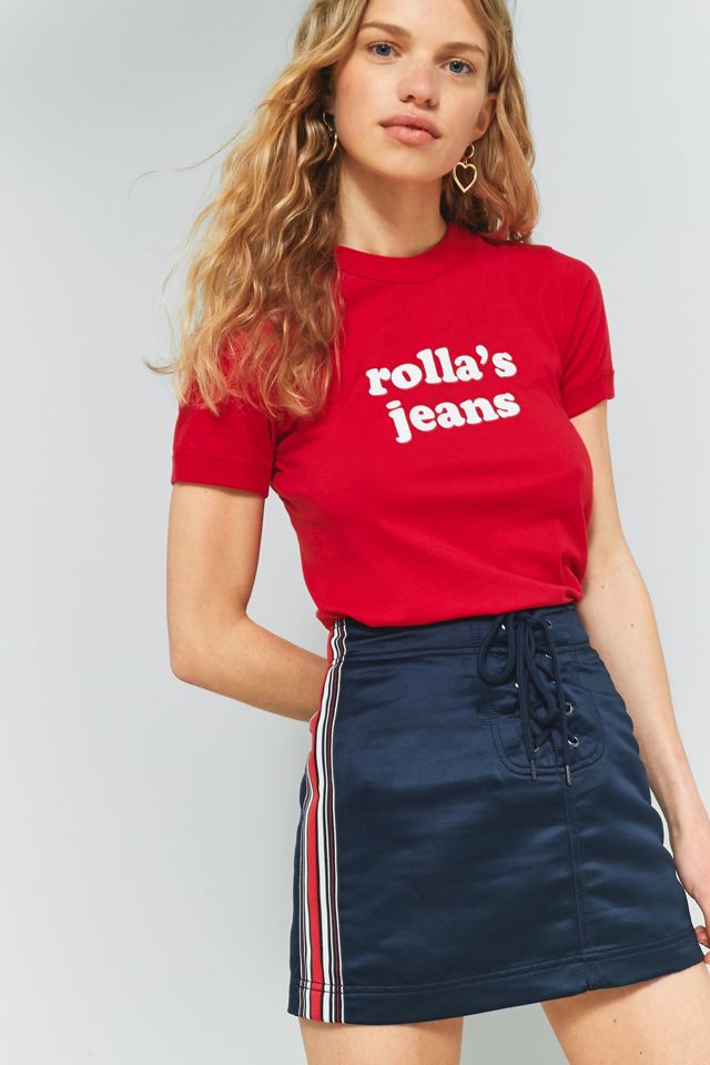 Rolla's - T-shirt rouge à logo floqué | Urban Outfitters FR