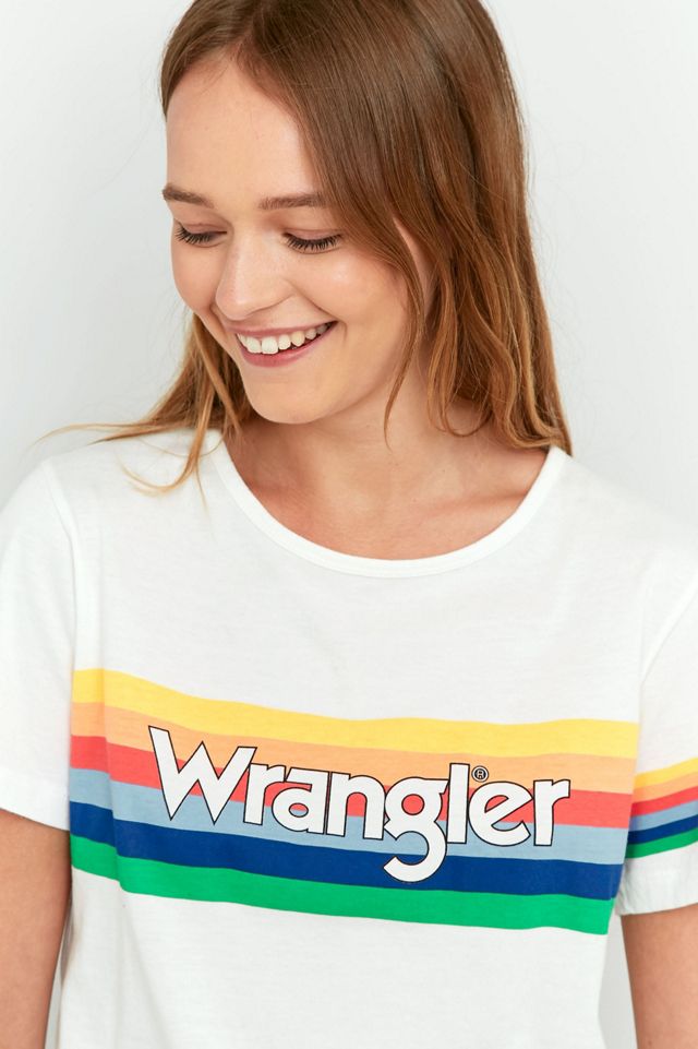 Wrangler - T-shirt à imprimé arc-en-ciel #1