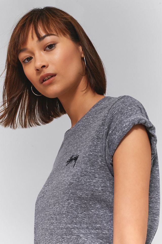 Stussy - T-shirt boyfriend 8 gris #5