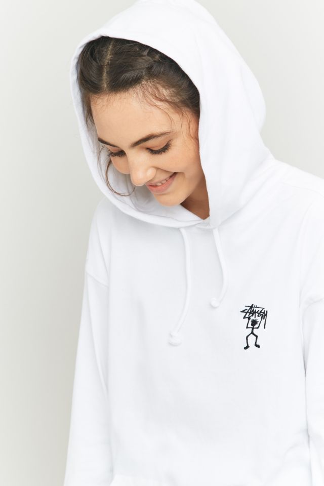 Hoodie hot sale stussy white