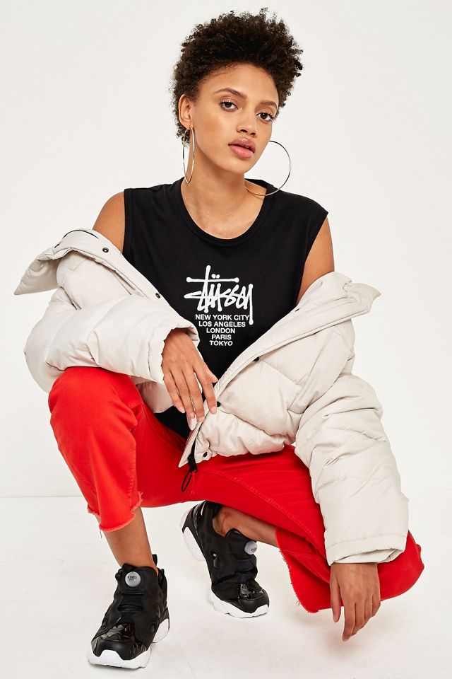 Stussy – Muskelshirt „Big Cities“ mit grobem Saum #5