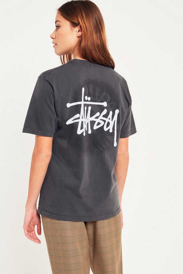 Stussy Tie-Dye Swirl Black T-Shirt #1