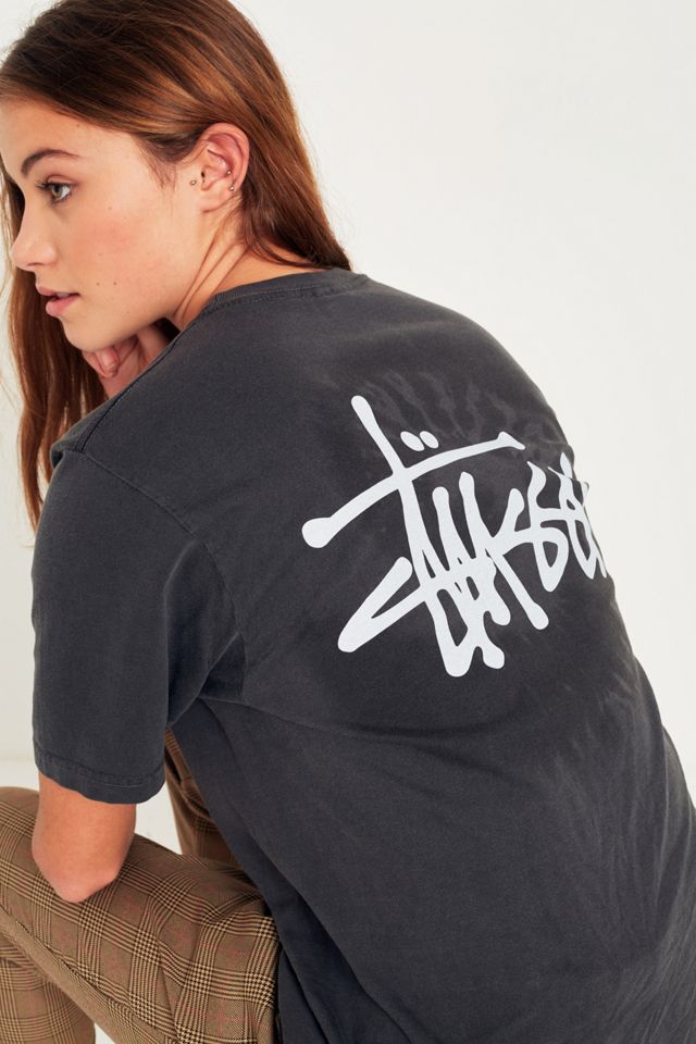 Stussy Tie-Dye Swirl Black T-Shirt #3