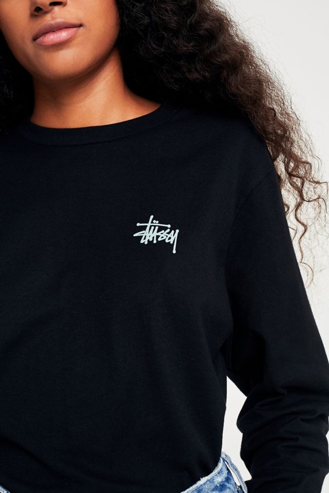 Stussy Basic Black Logo Long Sleeve T-Shirt #2