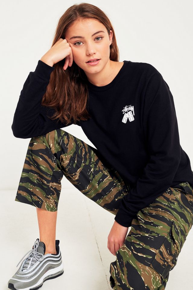 Stussy Dominos Camiseta negra de manga larga #2